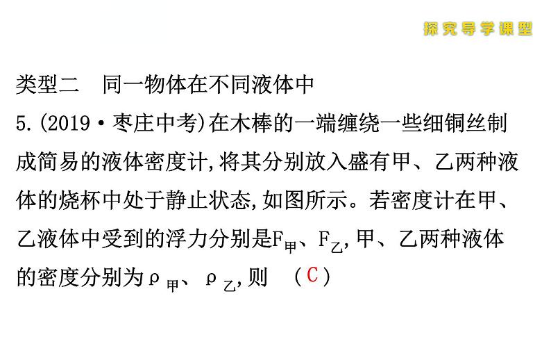 人教版物理八年级下册 综合复习与测试小专题六 课件第8页