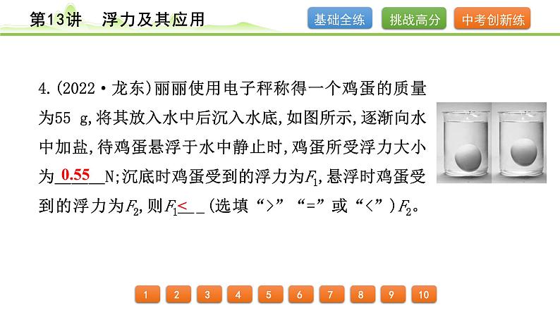 2024年中考物理专题复习课件---第13讲  浮力及其应用第5页