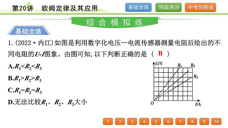 2024年中考物理专题复习课件---第20讲　欧姆定律及其应用第2页