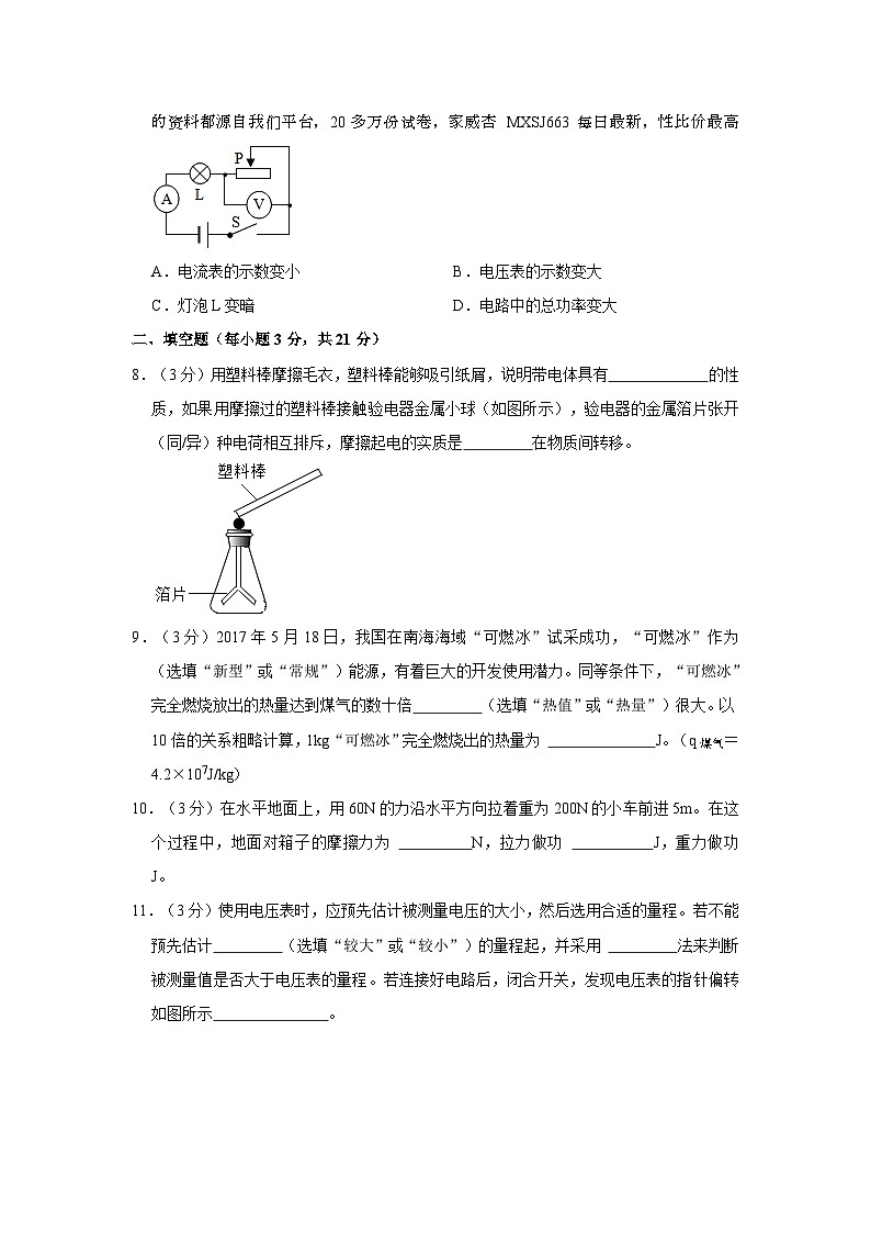 219，广东省惠州市中山中学2023-2024学年九年级下学期开学物理试卷02