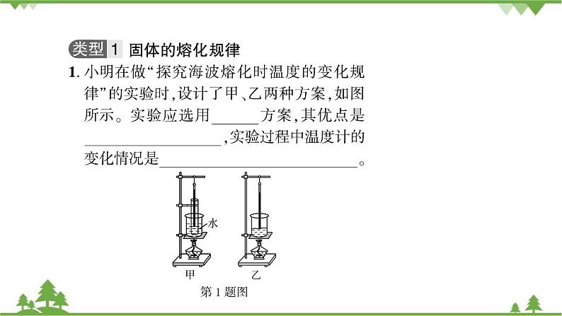 沪粤版物理八年级上册 微专题(九)熔化与凝固的实验探究课件第2页