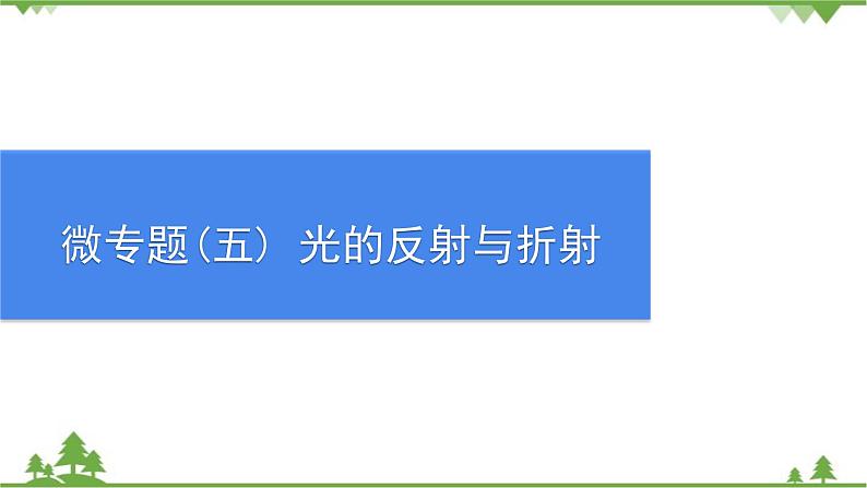 沪粤版物理八年级上册 微专题(五)光的反射与折射课件第1页