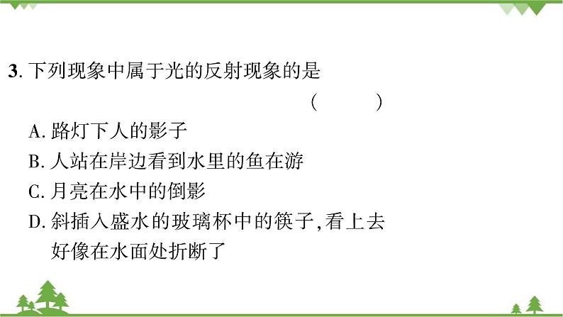 沪粤版物理八年级上册 微专题(五)光的反射与折射课件第4页