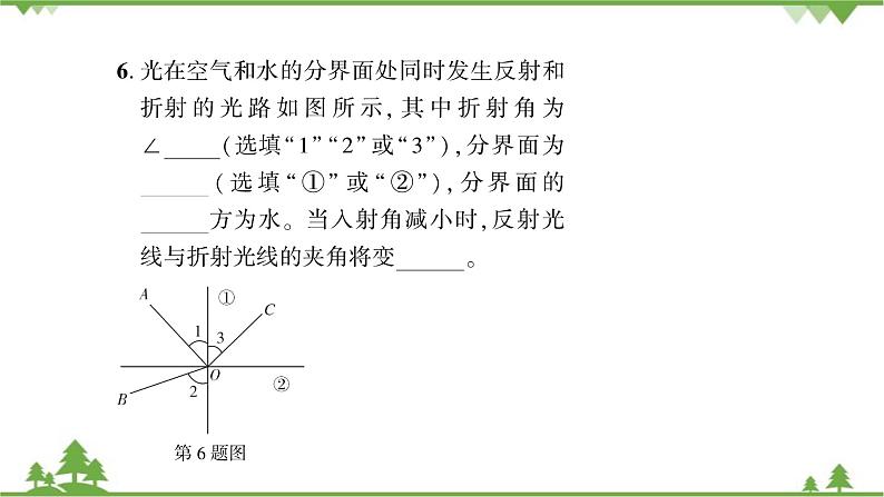 沪粤版物理八年级上册 微专题(五)光的反射与折射课件第7页