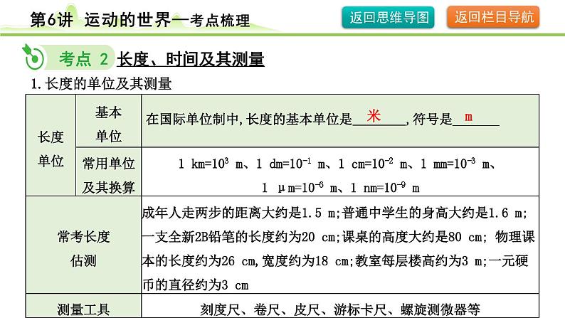 2024年中考物理复习课件---第6讲  运动的世界第8页