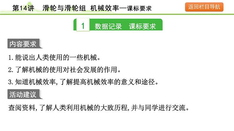 2024年中考物理复习课件---第14讲  滑轮与滑轮组  机械效率第3页