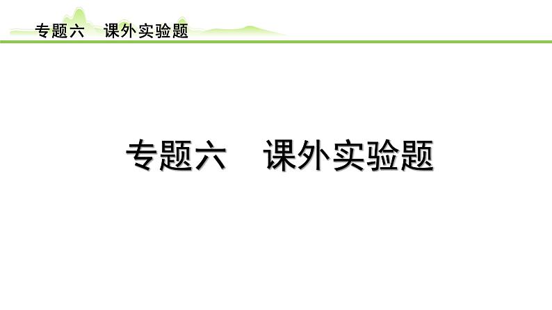 2024年中考物理复习课件---专题六 课外实验题第1页