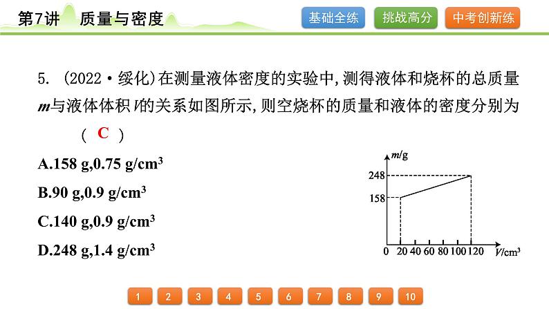 2024年中考物理精练课件---第7讲  质量与密度第6页
