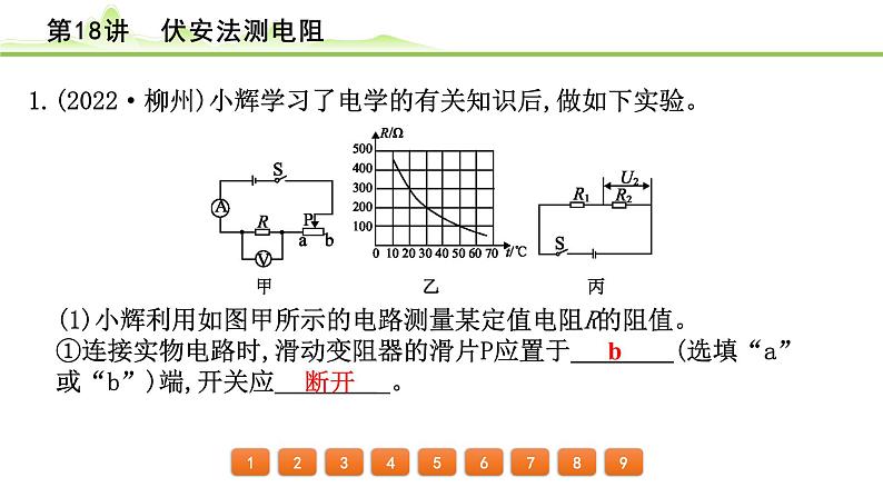 2024年中考物理精练课件---第18讲  伏安法测电阻第2页