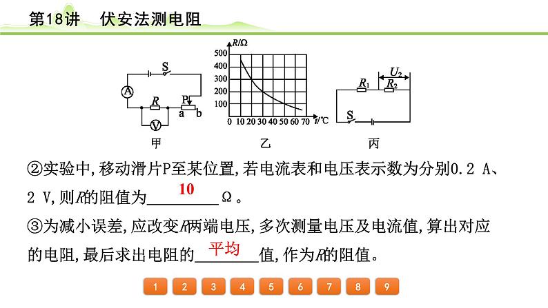 2024年中考物理精练课件---第18讲  伏安法测电阻第3页