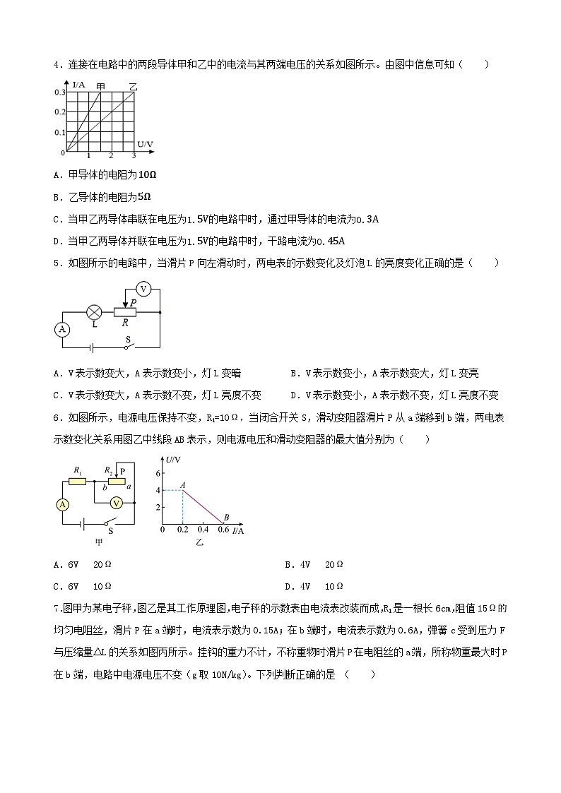 2024年中考物理一轮复习专题讲义  欧姆定律第3页