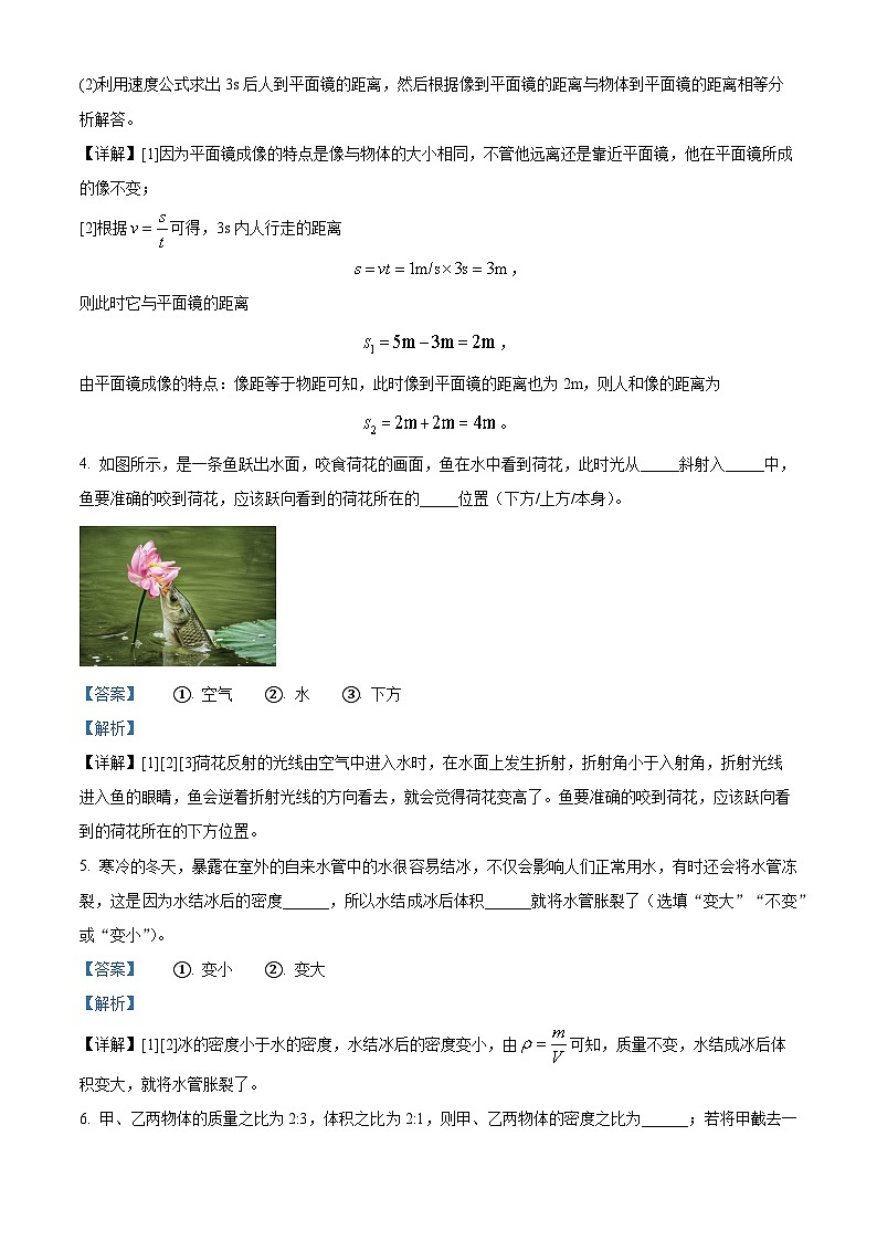 精品解析：河南省平顶山市汝州市2022-2023学年八年级下学期开学考试物理试题（解析版）第2页