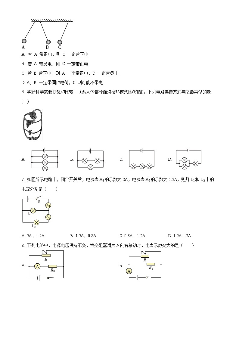 湖南省岳阳市汨罗市任弼时红军中学2023-2024学年九年级下学期入学考试物理试题（原卷版+解析版）02