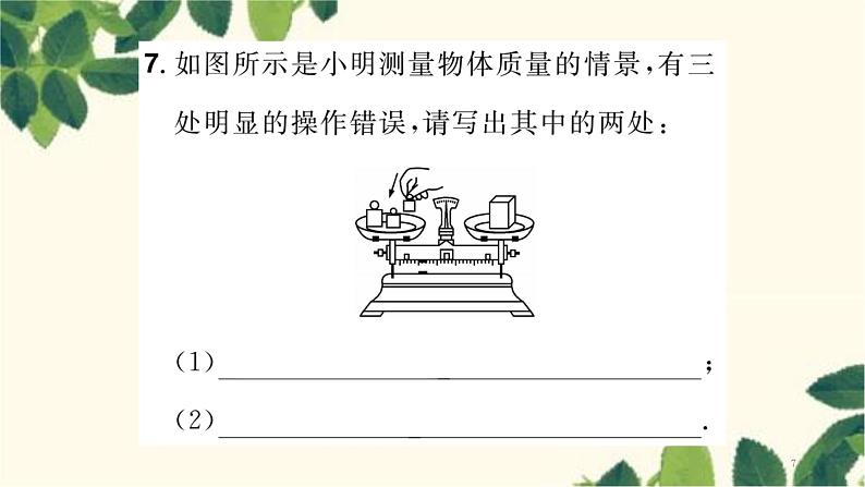 人教版物理八年级上册 第六章 质量与密度习题课件07