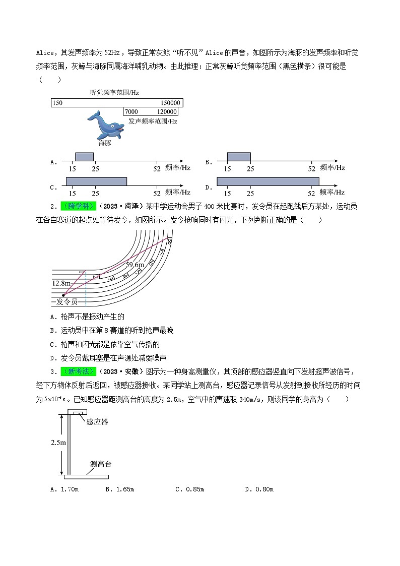 专题01 声现象-备战2024年中考物理（全国通用）（学生版）第2页