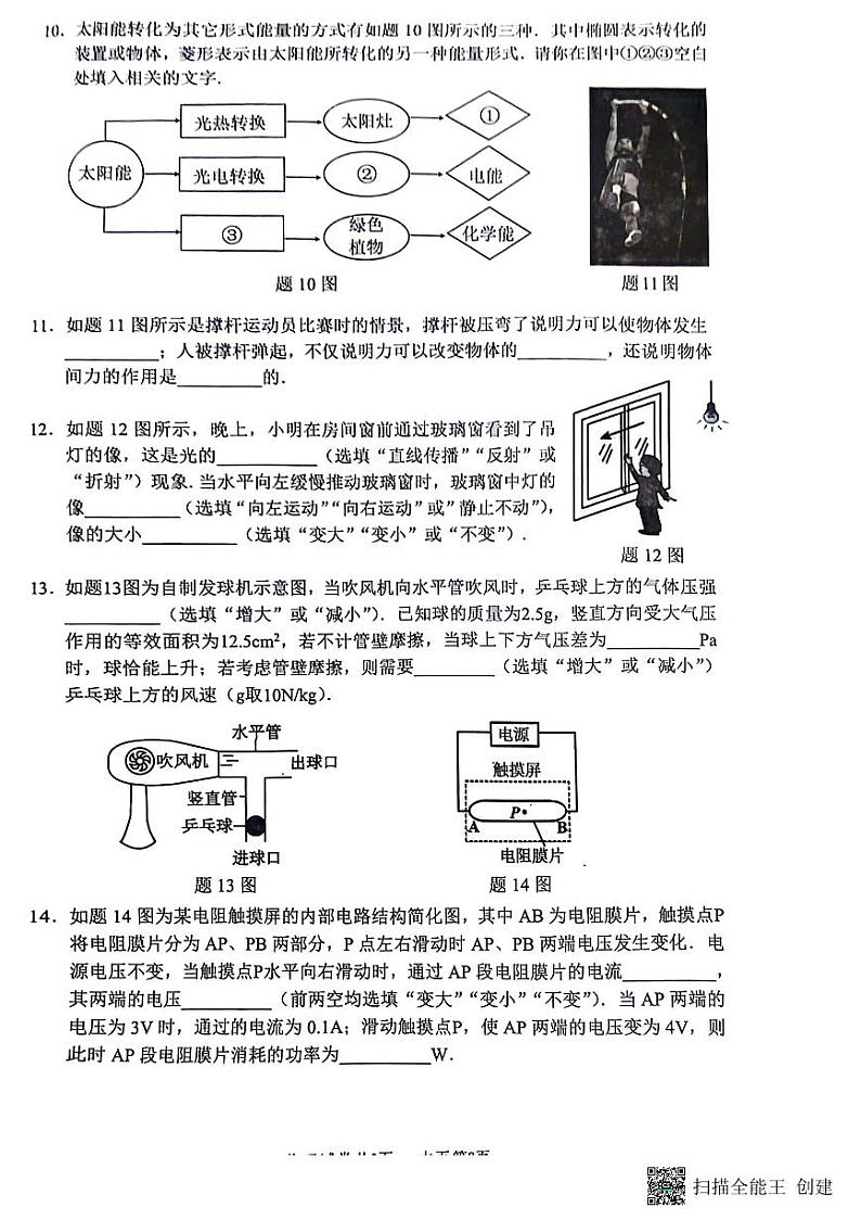 2024年广东省佛山市南海区中考一模物理试题03