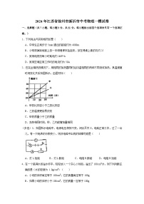 2024年江苏省徐州市新沂市中考物理一模试卷