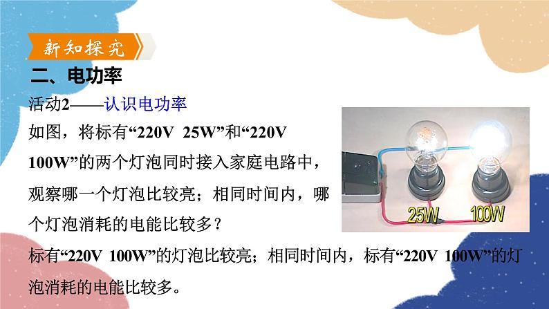 沪粤版物理九年级上册 15.2 认识电功率课件第4页