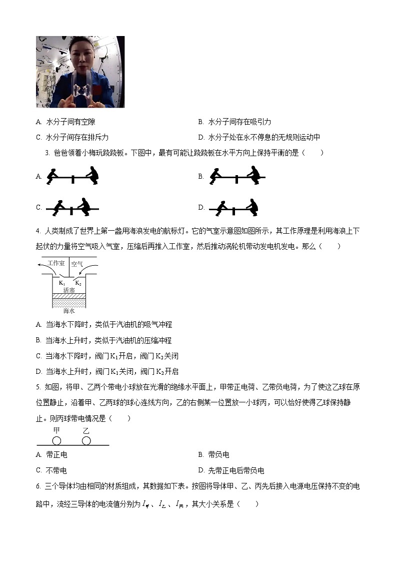 广州市白云区2022-2023学年九年级下学期开学学业质量诊断调研物理试题（原卷版+解析版）02