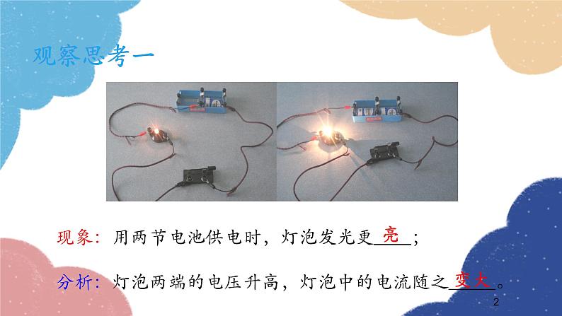 沪科版物理九年级全一册 第十五章第二节第一课时 电流的大小与哪些因素有关课件第2页