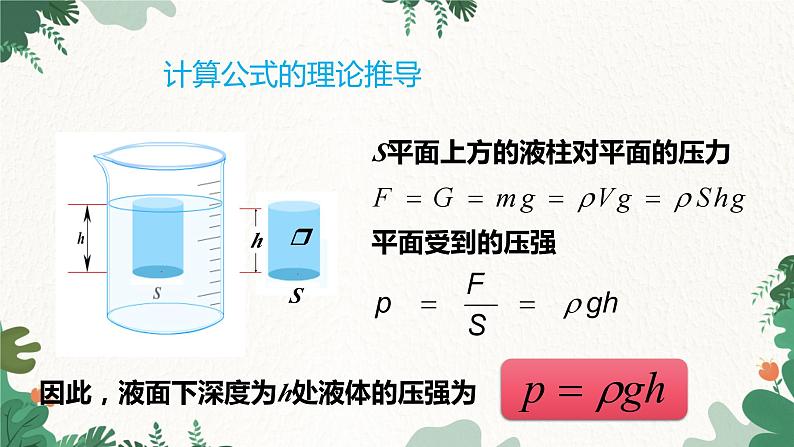 沪科版物理八年级全一册 8.2.2液体压强的计算及应用课件第4页