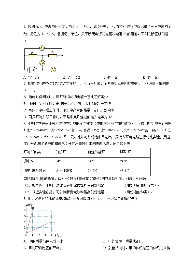 最新中考物理特色重点专题（讲义） 专题07 物理科学方法类问题02