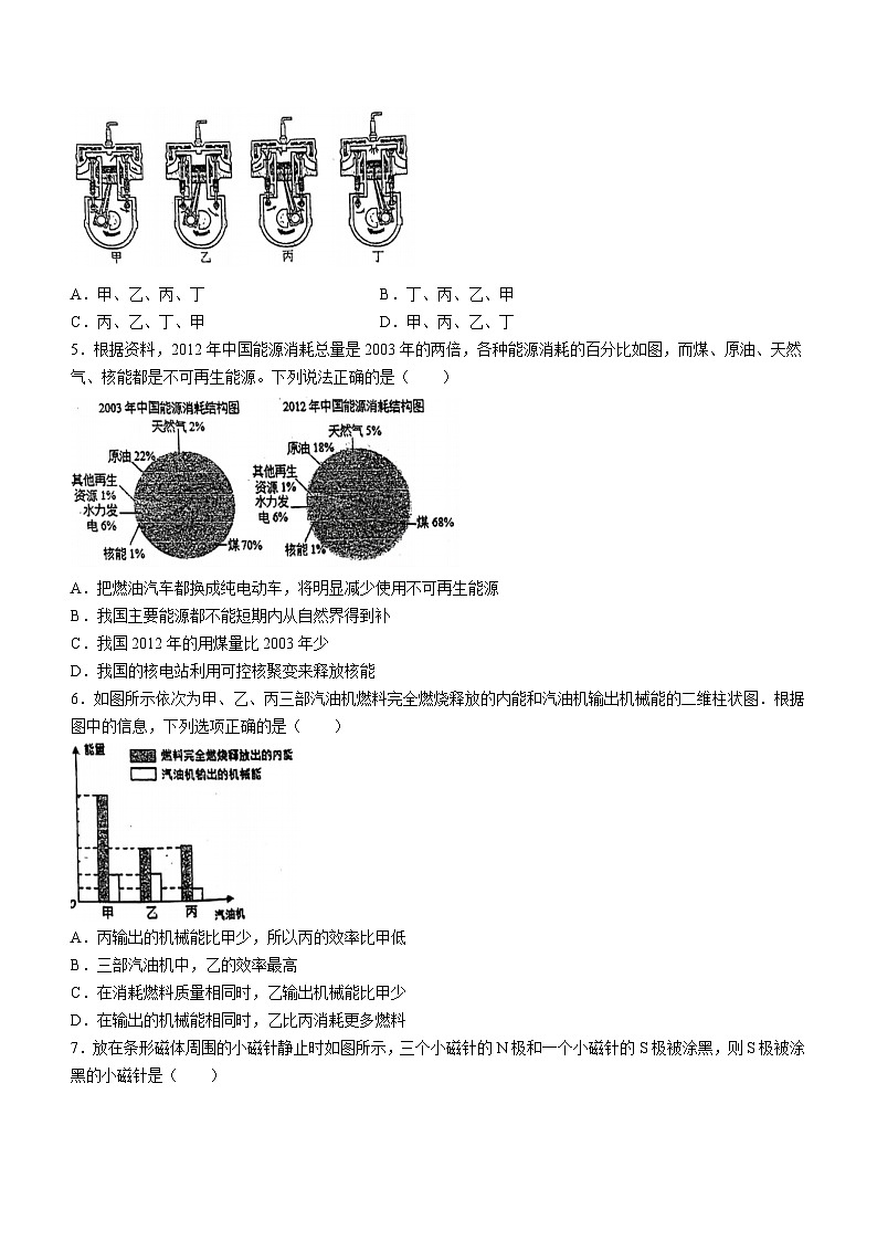 广东省广州市骏景中学2023-2024学年九年级下学期3月月考物理试题第2页