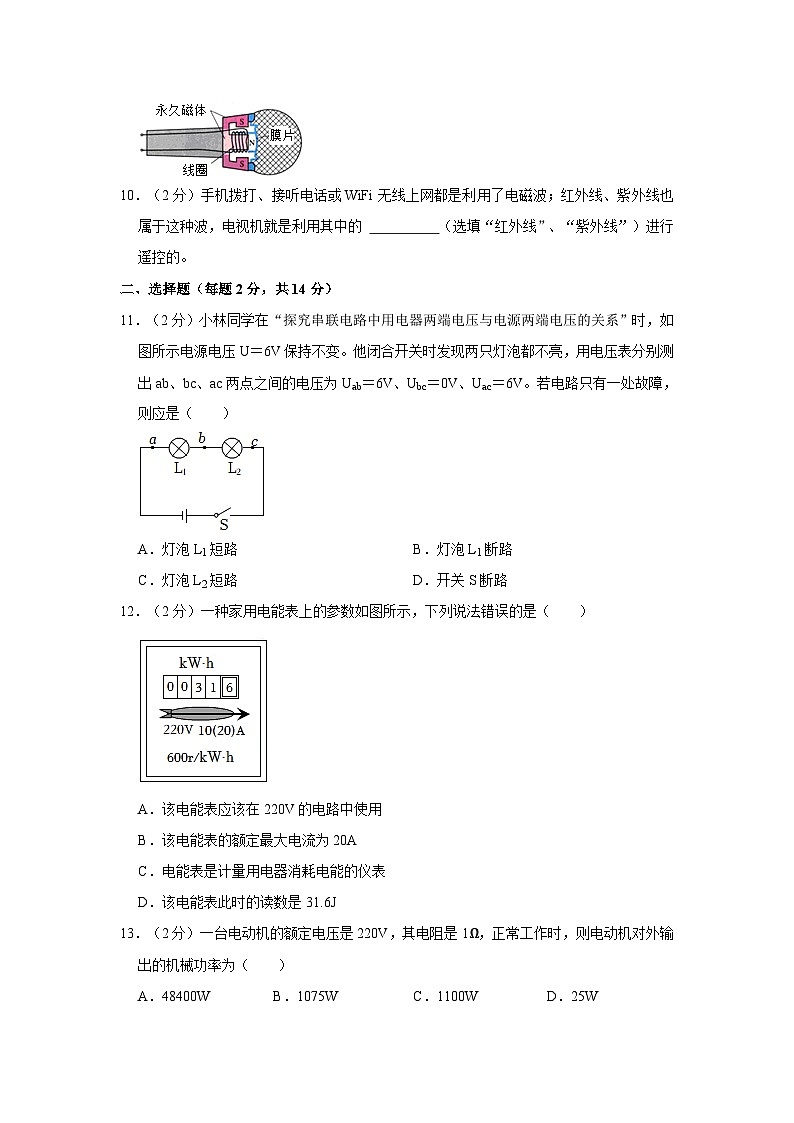 安徽省宿州市萧县2022-2023学年九年级下学期三月月考物理试卷03