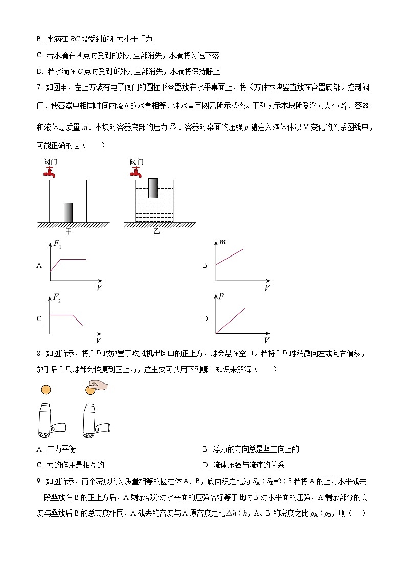 精品解析：江苏省扬州市邗江区梅苑双语学校2022-2023学年八年级下学期5月月考物理试题（原卷版）第3页