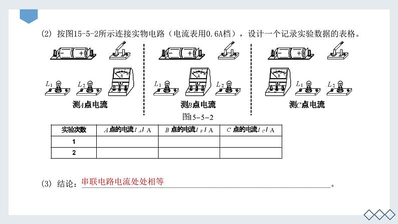 第十五章第五节串、并联中电流的规律课件2023－2024学年人教版物理九年级全一册第4页