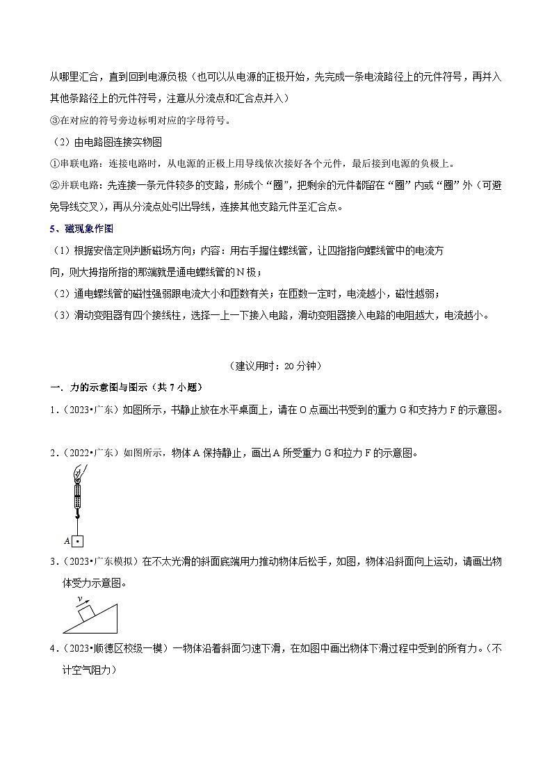 专题03  力学电磁学作图（原卷版）第3页
