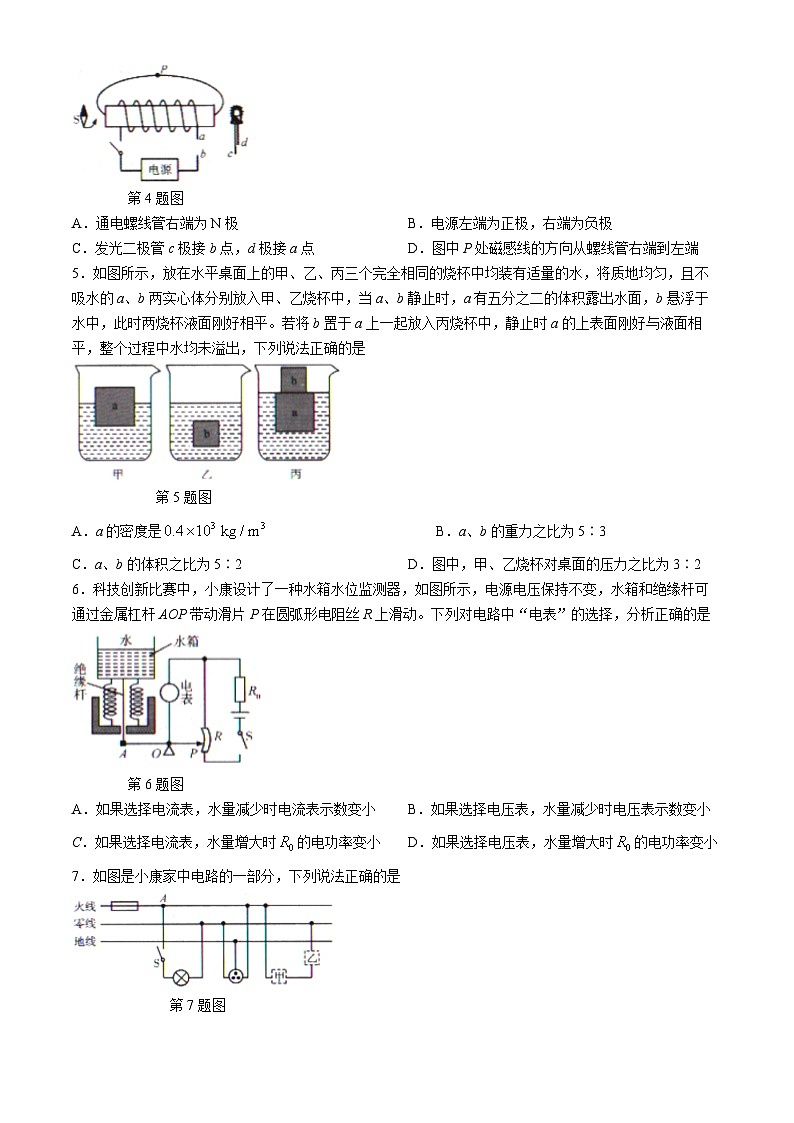 2024年辽宁省沈阳市法库县东湖第二初级中学中考一模物理试题第2页