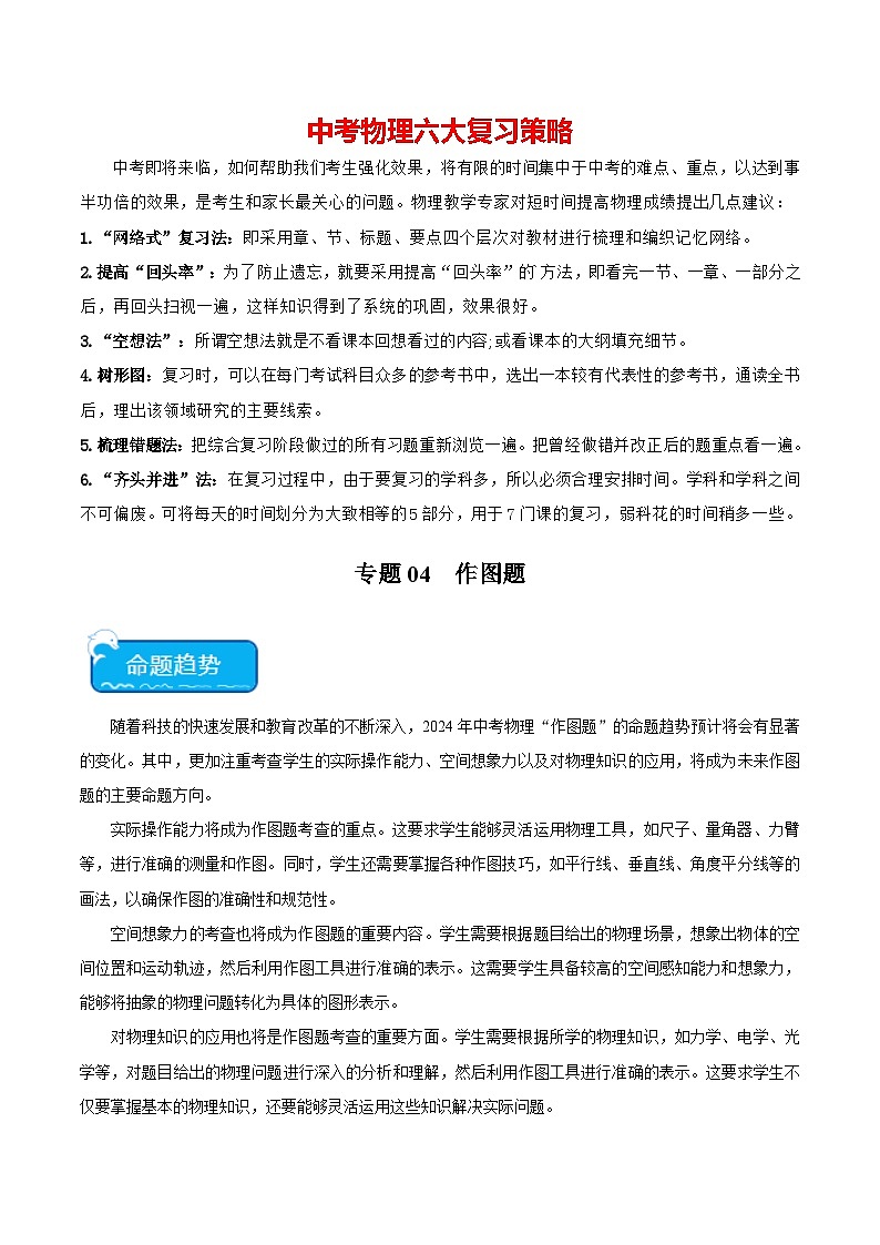 专题04 作图题-2024年中考物理【热点·重点·难点】专练（全国通用）01