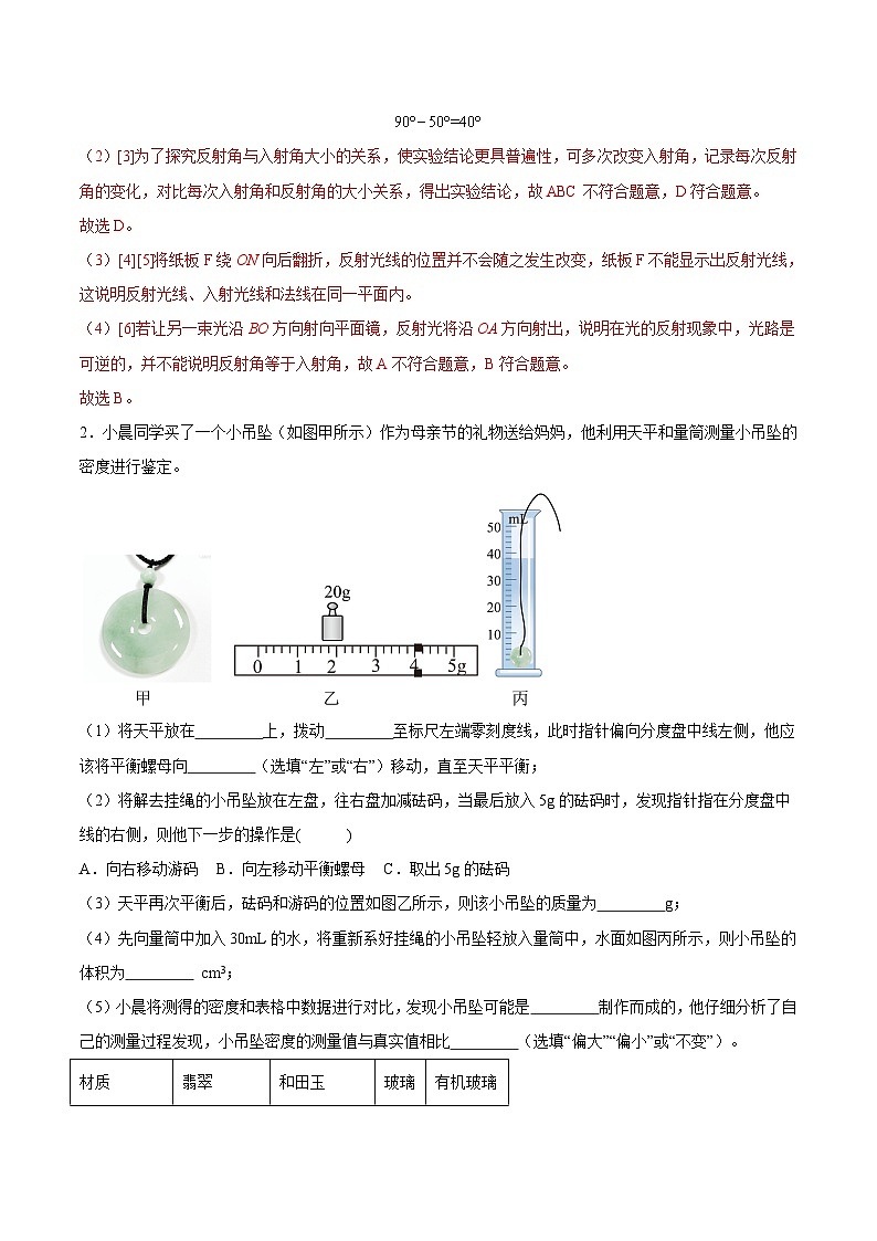 专题06 实验题-2024年中考物理【热点·重点·难点】专练（全国通用）03