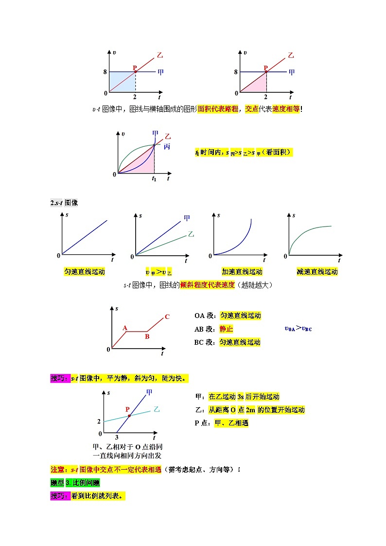 2023年中考物理一轮复习讲义--2.“速度综合”重难点突破及题型归类第2页