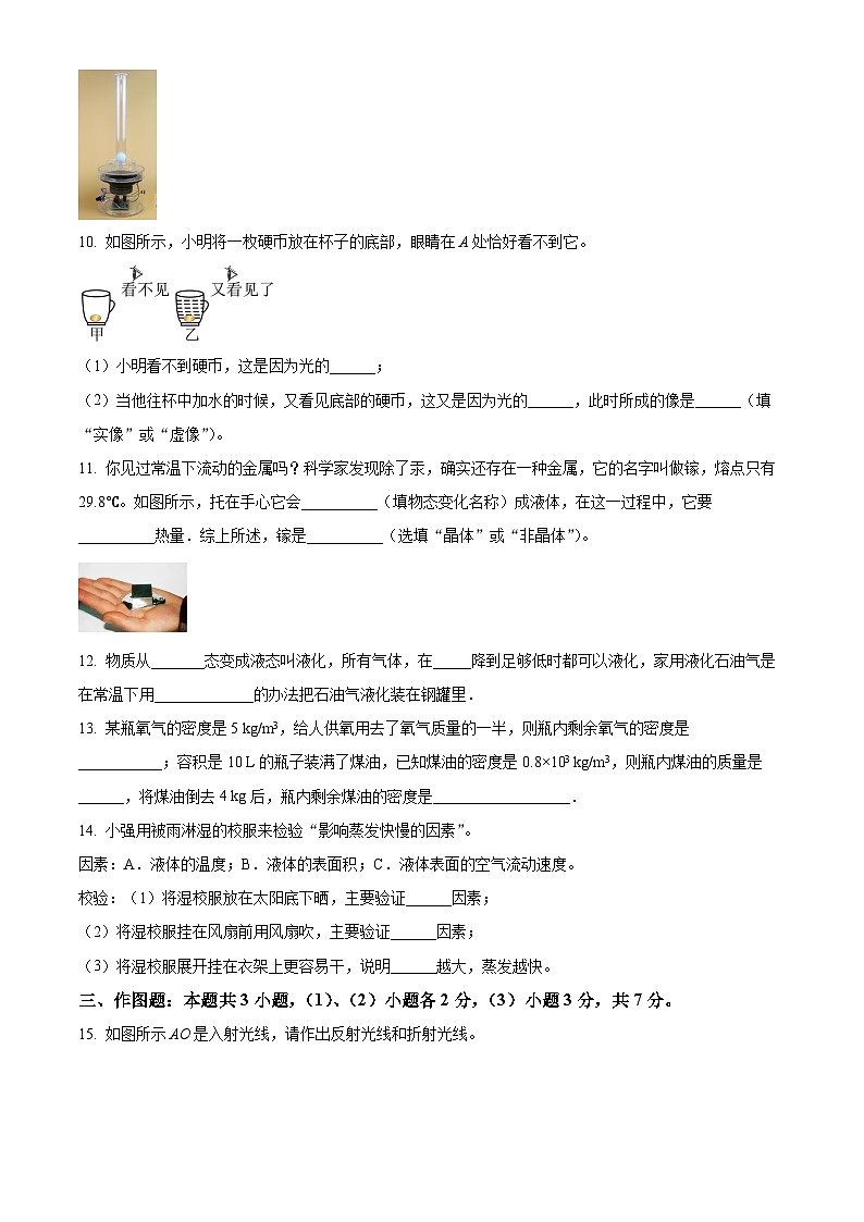 广东省湛江市—八年级2023-2024学年上学期 物理期末考试题03