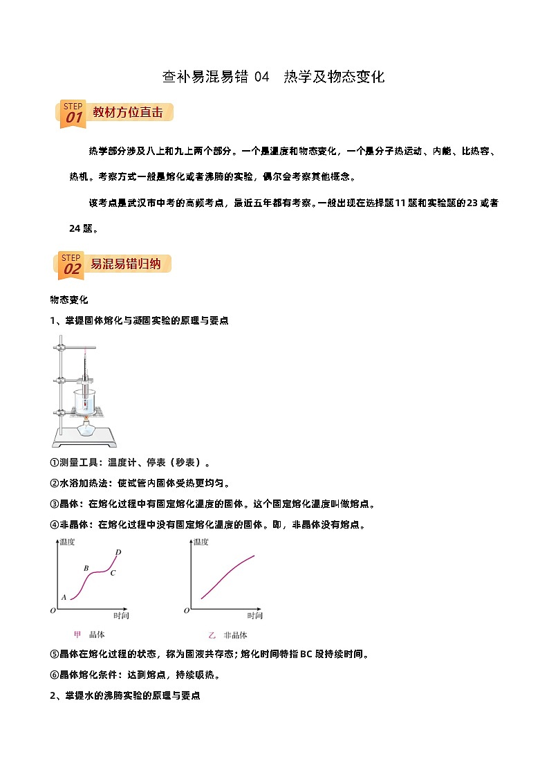 查补易混易错点04  热学及物态变化（解析版）第1页