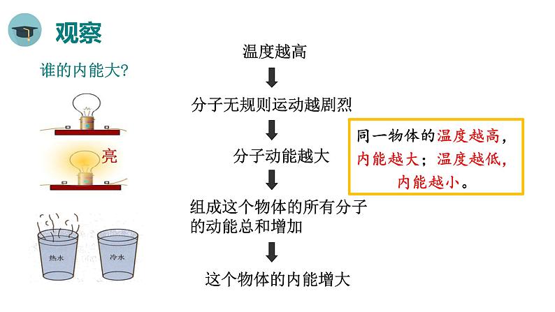 人教版物理九年级全册 第13章第2节  内能课件07