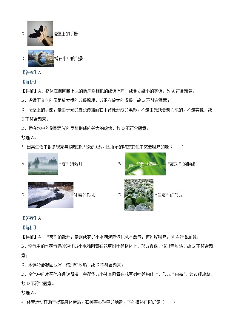 2024年重庆市育才中学教育集团中考一诊测试物理试卷（解析版）第2页