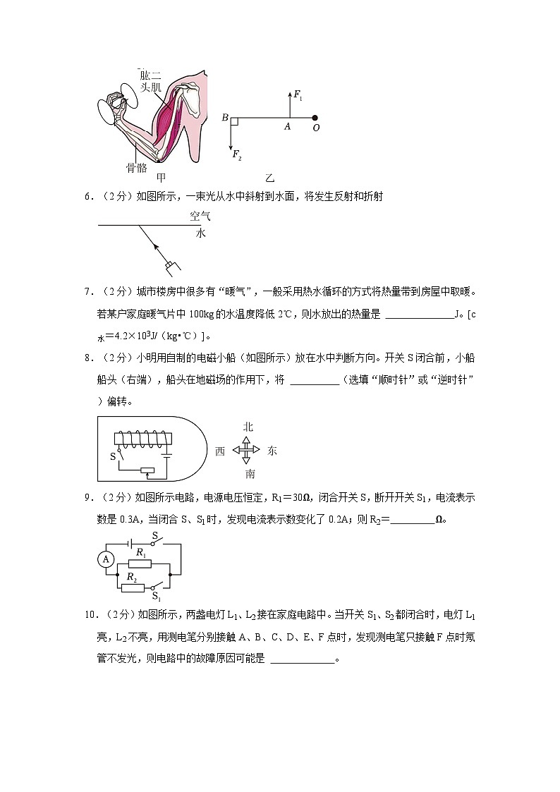 2024年安徽省阜阳市重点中学中考物理一模试卷02