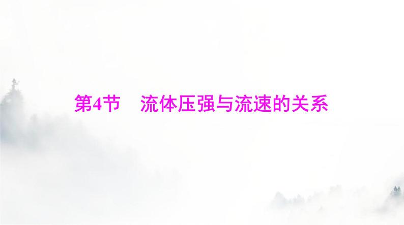 人教版八年级物理下册第九章第四节流体压强与流速的关系课件第1页