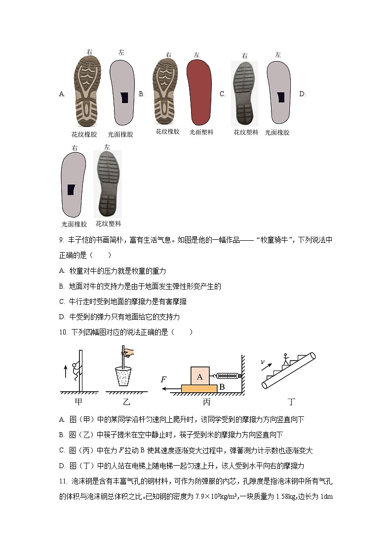 2023-2024学年苏科版八年级物理下学期期中考前复习卷第3页