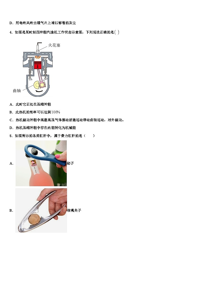 2023-2024学年天津市重点中学物理九年级第二学期3月统考模拟试题第2页