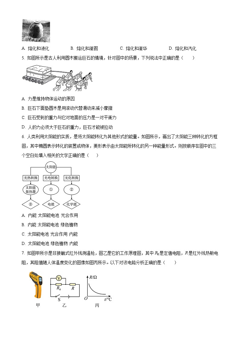 2024年广东顺德实验中学中考物理一模考前训练（原卷版）第2页
