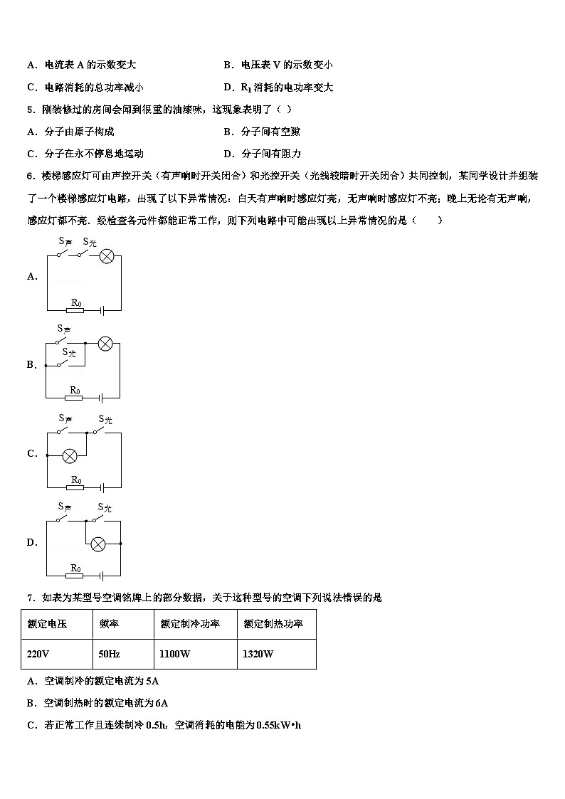 福建省厦门市部分学校2023-2024学年物理九上期末学业水平测试模拟试题含解析第2页