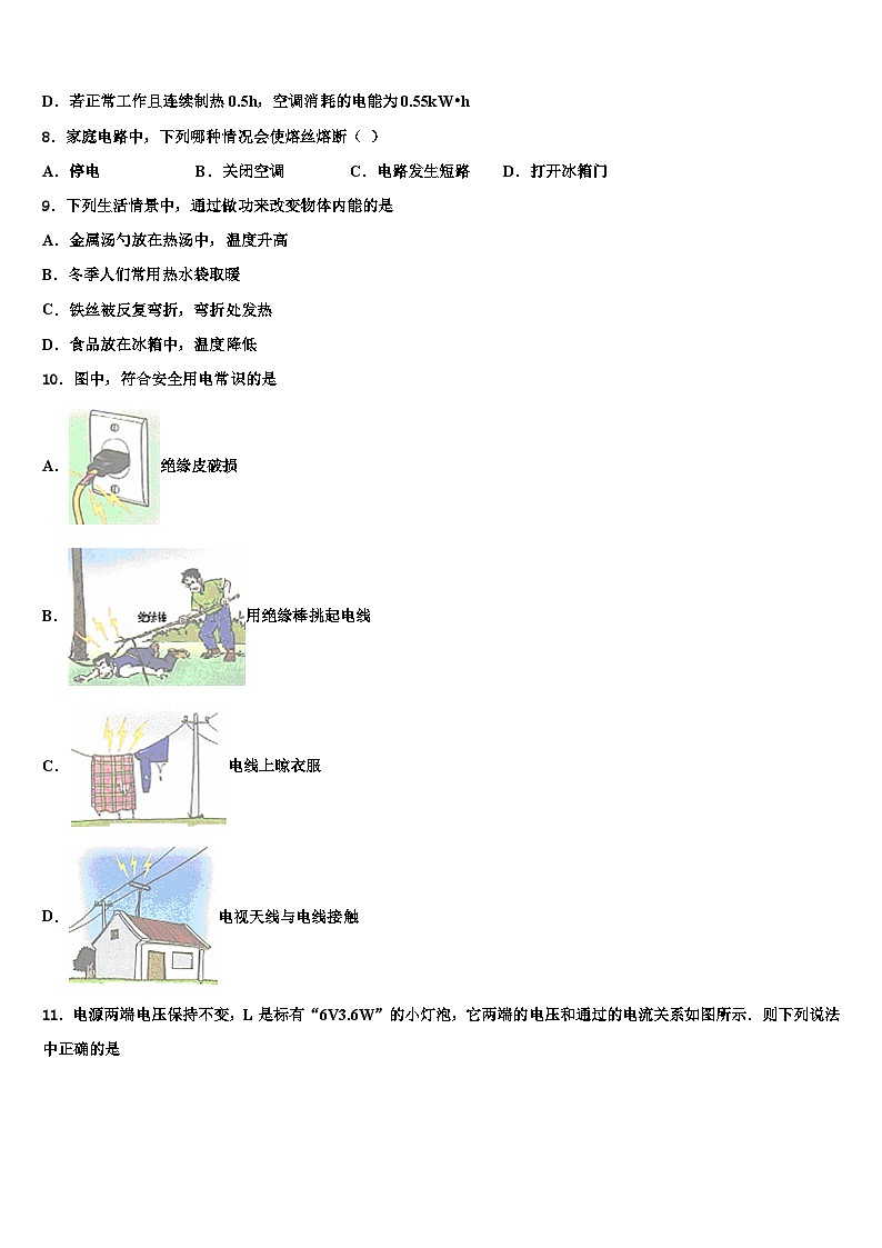 福建省厦门市部分学校2023-2024学年物理九上期末学业水平测试模拟试题含解析第3页