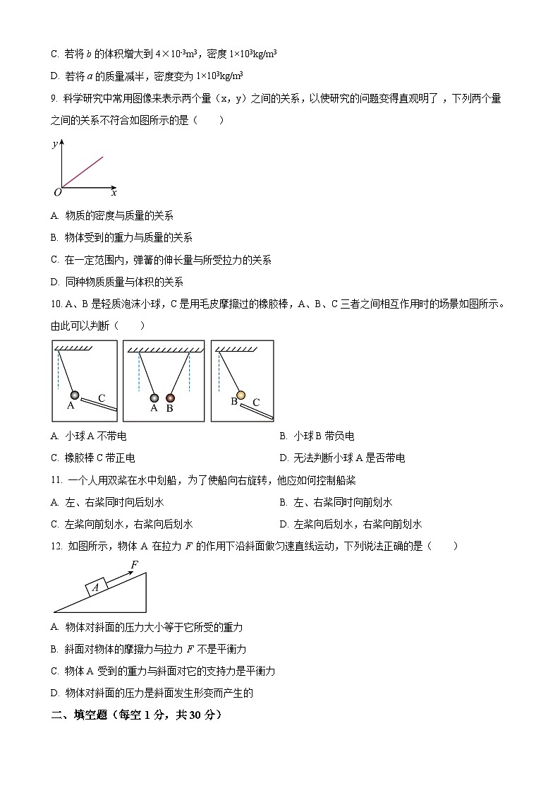 江苏省泰州市靖江市滨江学校2023-2024学年八年级下学期3月月考物理试题（原卷版+解析版）03