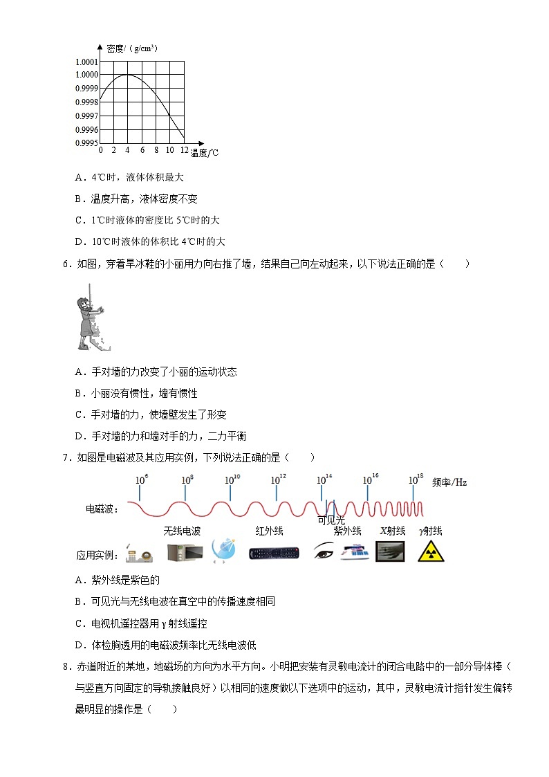 2024年广东省广州市九强校中考第一次模拟考试物理试卷+第2页