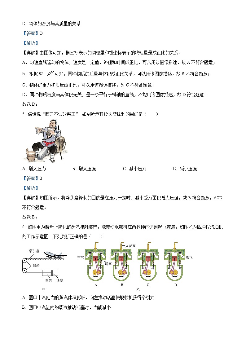 2024年山东省济南市中考物理一模试卷（解析版）第3页