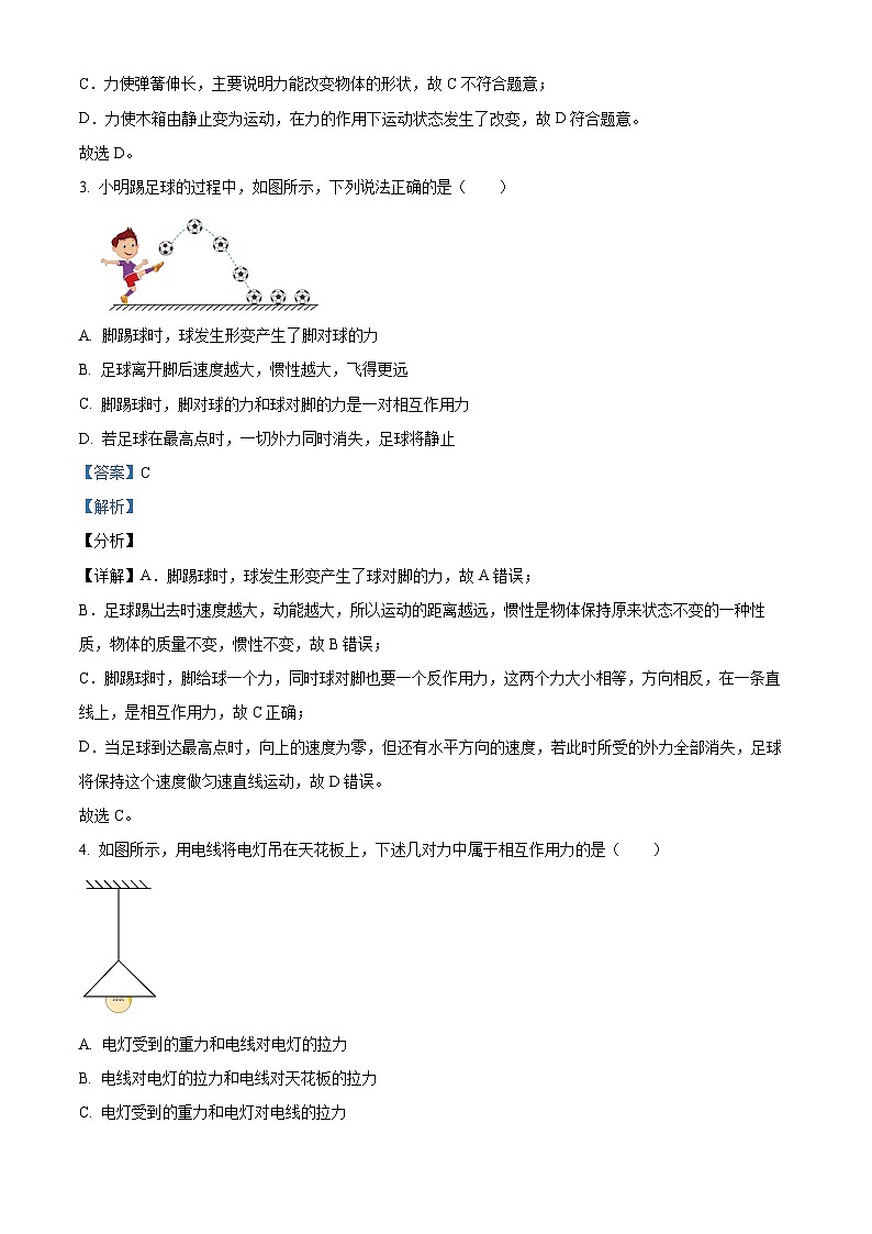 河南省郑州市桐柏一中2023-2024学年八年级下学期月考物理试卷（3月份）（解析版）第2页